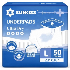 SUNKISS Disposable Underpads 30″ x 36″, Super Absorbent Incontinence Bed Pads with Non-Slip Backing, Extra Large Chux Pads for Adults, Kids, Elderly, and Pets, 50 Count(23″ x 36″(50 Count))